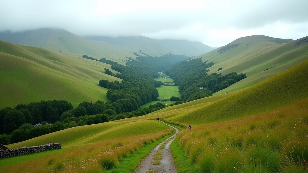 Mountain valley landscape in County Wicklow